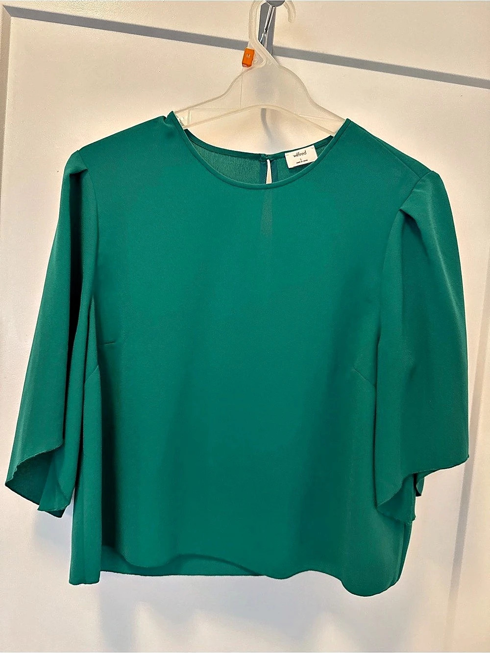 Aritzia Wilfred50 Blouse in Green Size Large Like New